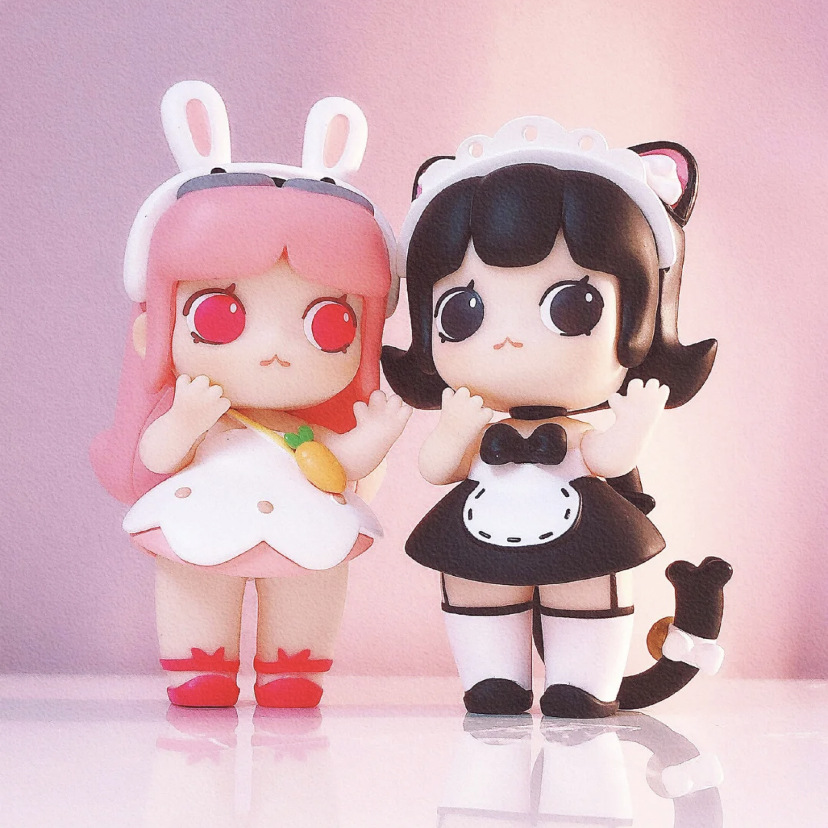 迷你世界少女團(tuán)盲盒手辦車(chē)載擺件PVC玩具定制